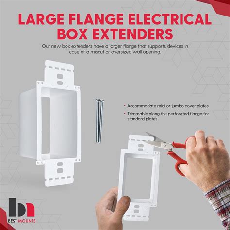 adjustable electrical box extender|electrical power outlet box extender.